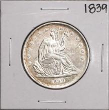 1839 Seated Liberty Half Dollar Coin