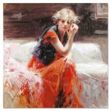 Pino (1939-2010) "Silent Contemplation" Limited Edition Giclee On Canvas