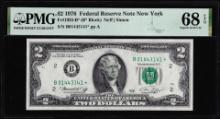 Top Pop - 1976 $2 Federal Reserve Star Note NY Fr.1935-B* PMG Superb Gem Unc. 68EPQ