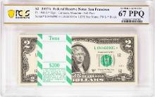 Pack 2017A $2 Federal Reserve STAR Notes SF Fr.1941-L* PCGS Superb Gem Unc 67PPQ