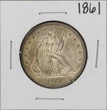 1861 Seated Liberty Half Dollar Coin