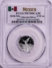 2018-Mo Mexico Proof 1/10 oz Silver Libertad Coin PCGS PR70DCAM