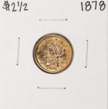 1878 $2 1/2 Liberty Head Quarter Eagle Gold Coin Damaged