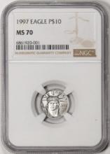 1997 $10 American Platinum Eagle Coin NGC MS70