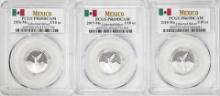 Lot of 2016-2018-Mo Mexico Proof 1/10 oz Silver Libertad Coins PCGS PR69DCAM