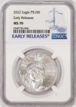2022 $100 Platinum American Eagle Coin NGC MS70 Early Releases