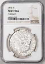 1892 $1 Morgan Silver Dollar Coin NGC AU Details Cleaned