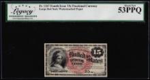 1863 Fourth Issue Fifteen Cents Fractional Note Fr.1267 Legacy About New 53PPQ