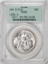 1935-S San Diego Commemorative Half Dollar Coin PCGS MS65 Old Green Holder