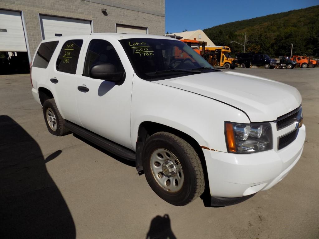 2013 Chevrolet Tahoe, 4WD, 4-Dr, V8, Auto, Police Edition, White, 178,047 M