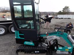New AGT QH13R-Mini Excavator, With Cab, Dozer Blade, Thumb, Boom Hyd's, Aqu
