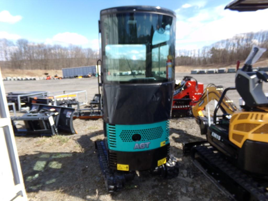 New AGT QH13R-Mini Excavator With Full Cab, Dozer Blade, Briggs and Stratto