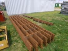 (20) 24' Steel Fence Panels w/ (48) 8' Steel Posts - Sells As A Group (2 PA