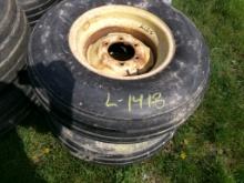 (2) 11L-15 Floatation Tires on 6 Lug Wheels (2x  Bid Price ) (5775)
