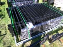 (20) Wrought Iron Style Fence Panels & Posts, New, About 10' Average Each (