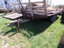 Homemade Deck Over Dump Trailer Made in 1971, LUMBER IS SEPARATE (5099)
