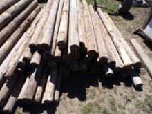 Group of Approx. 70 4'' x 7' Fence Posts, Used, Still Good (5573)