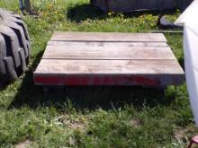 Large Wooden Platform Cart and (2) Hydraulic Reservoirs (6229)
