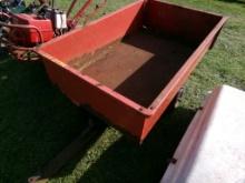 Red Steel Lawn Cart (6003)