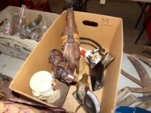 Box of Assorted Horse Decorations