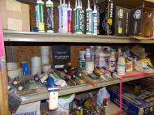 Contents OF (3) Shelves (Not Including Lot 694) - Caulks, Drywall Tools, Sk