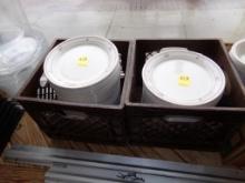 (2) Crates Of Ceramic Dining Plates, Large Qty. (Inside)