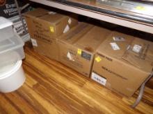 (3) Large Boxes Of Soup Cups And Lids, Under Table (Inside)