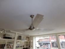 Stainless Ceiling Fan Over Dining Area (Inside)