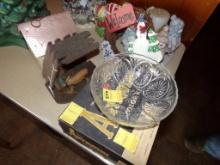 Group of Christmas Decorations and an Antique Color Kit
