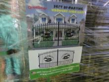 New Great Bear 14' Bi-Parting Wrought Iron Gate with Cow Cut Out in Center
