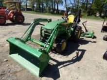 John Deere 2720 4 WD Compact Tractor with 220R Loader, 54'' Bucket, PTO, 3