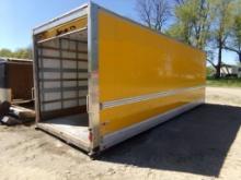 Yellow 26'' Truck Body, Roll Up Door, Double E Channel, Nice Shape