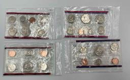 US Mint Sets: 1980, 1981, 1989, 1997 US Mint Sets -P,D in original cellophane, no envelope. 1999,