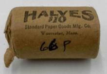 1966 Uncirculated bank wrapped Kennedy half dollar roll (20 pieces)