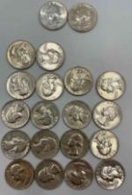 $5.00 face value in US Silver Washington Quarters. 25... in 1942, $4.50 in 1955, 25... in 1962.