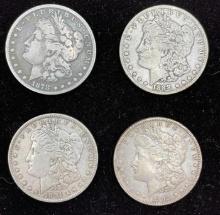 1878 7TF, 1888O, 1891, 1902 Silver Morgan dollars (4 coins total)