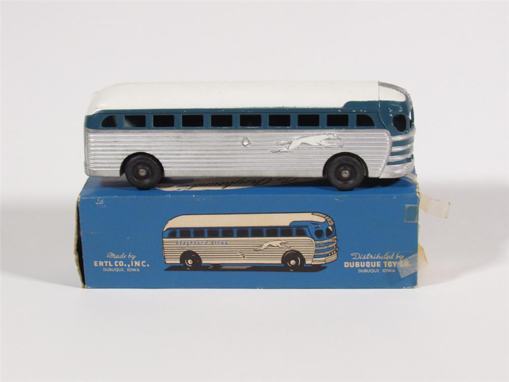 Choice 1950s Greyhound Bus made by Ertl still in the original box.