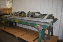 (4) SECTIONS OF BELT DRIVEN CONVEYOR AND LEGS,