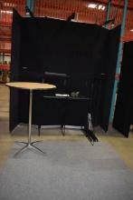 TRADE SHOW DISPLAY BOOTH WITH APPROX. 10' OF WALLS,