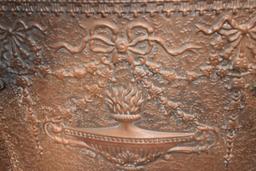 COPPER EMBOSED FIREPLACE COVER
