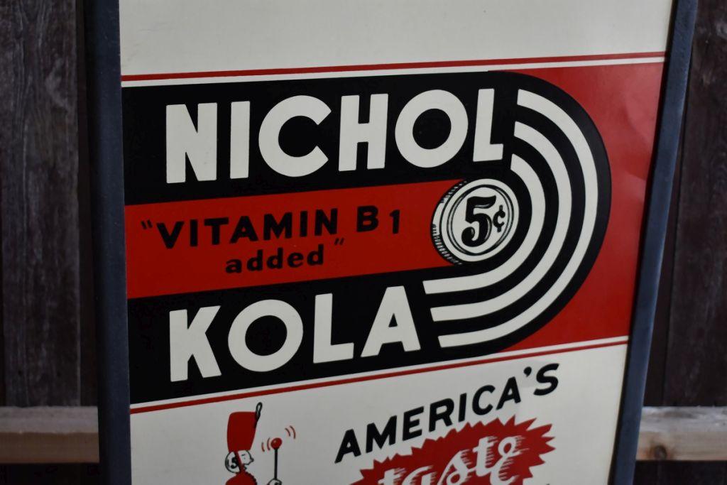DRINK NICHOL KOLA SIGN WITH STAND, DOUBLE SIDED,