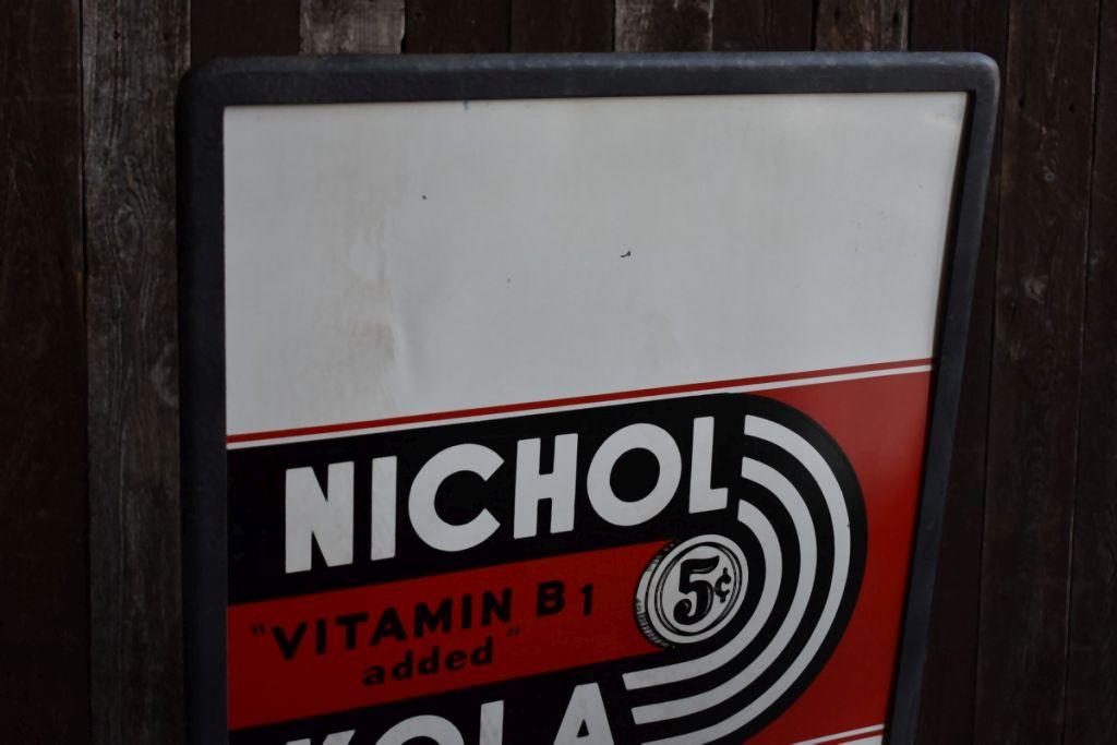 DRINK NICHOL KOLA SIGN WITH STAND, DOUBLE SIDED,