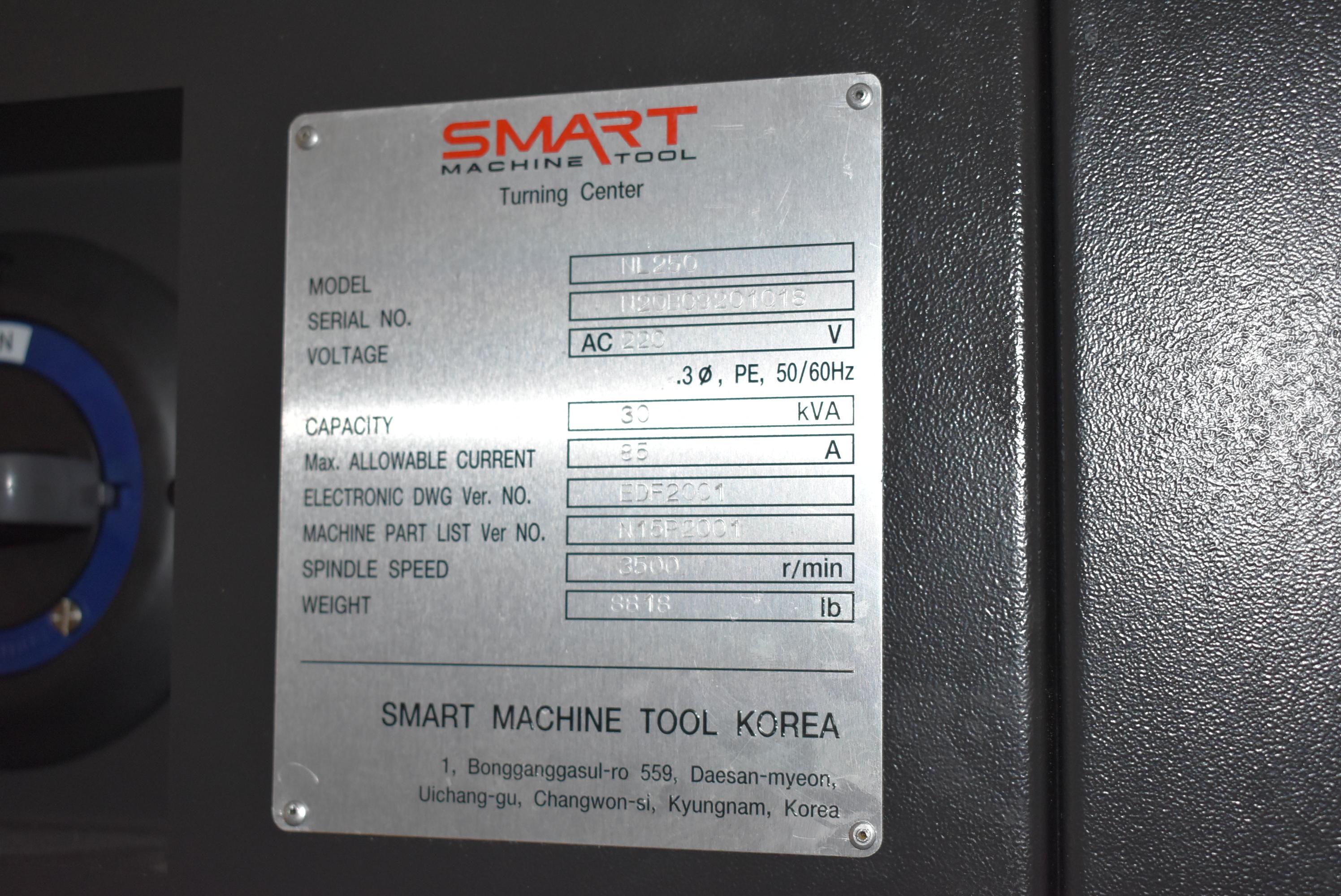(2020) SMART Machine Tool (Korea) CNC LATHE, Model: NL-250.