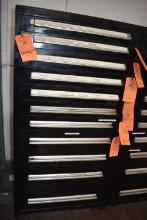 BLACK METAL TOOL CABINET WITH 11 DRAWERS, 27 3/4"D x