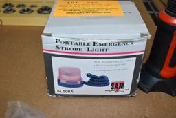 PORTABLE EMERGENCY STROBE LIGHT, MODEL SL500A,