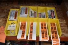 LOT WITH WARNING SAFETY STICKERS
