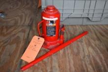 BIG RED 20 TON BOTTLE JACK W/HANDLE, LOCATED IN SHED