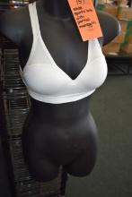 WHITE SPORTS BRA WITH PARTIAL MANNEQUIN