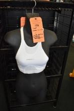 CRAFT WHITE SPORTS BRA, XS, WITH PARTIAL MANNEQUIN