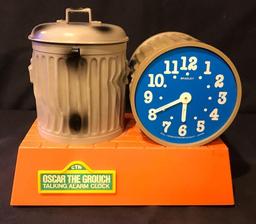 Vintage Sesame St., Oscar the grouch alarm clock